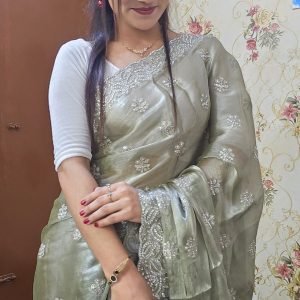 Zimmychoo Saree With Beautiful Pasmina Silk Jolpai Colour